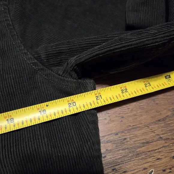 J Crew Classic Corduroy Button Down Shirt Men's Small Green Long Sleeve - Picture 6 of 7